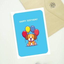 Edible dog birthday card