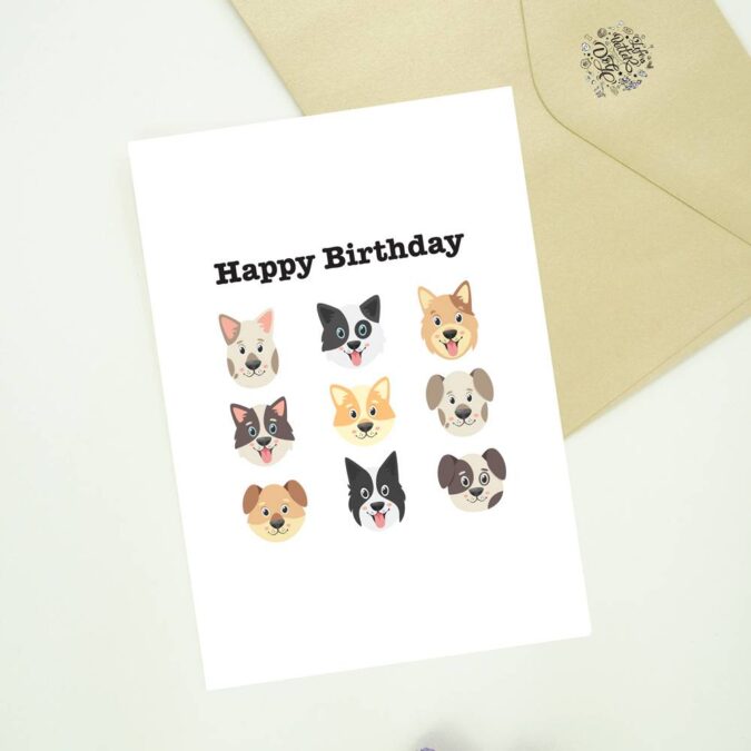 Edible dog birthday card