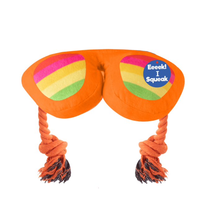 Sunglasses Squeaky Plush Orange